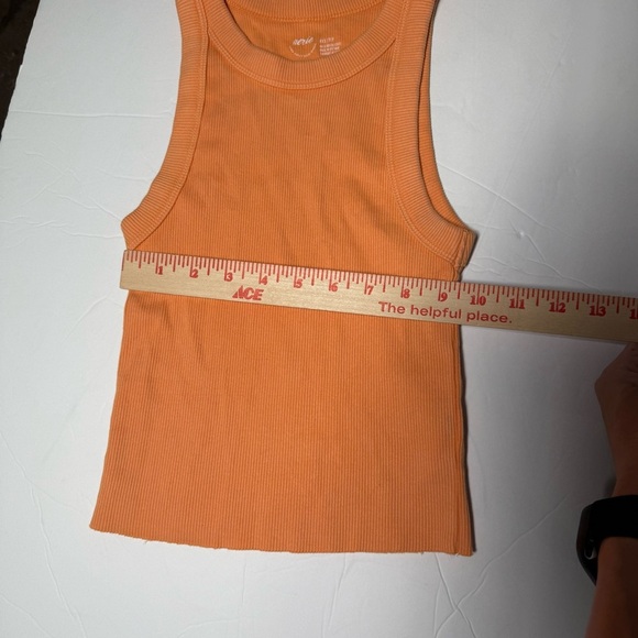 Aerie Ribbed Tank Top Orange Size XXS - Picture 4 of 5
